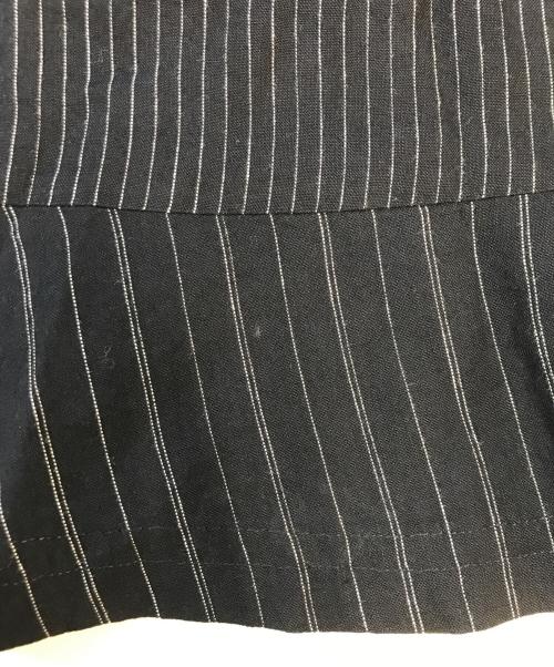 tricot COMME des GARCONS（トリココムデギャルソン）tricot COMME des GARCONS (トリココムデギャルソン) 切替ストライプスカート ネイビー サイズ:Sの古着・服飾アイテム
