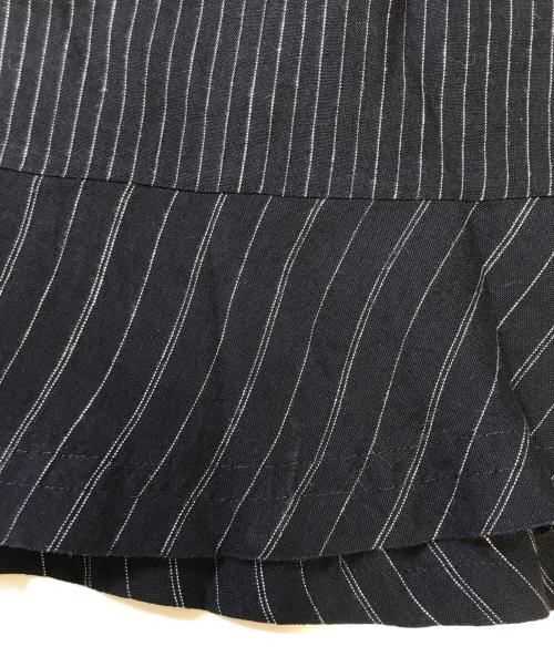 tricot COMME des GARCONS（トリココムデギャルソン）tricot COMME des GARCONS (トリココムデギャルソン) 切替ストライプスカート ネイビー サイズ:Sの古着・服飾アイテム