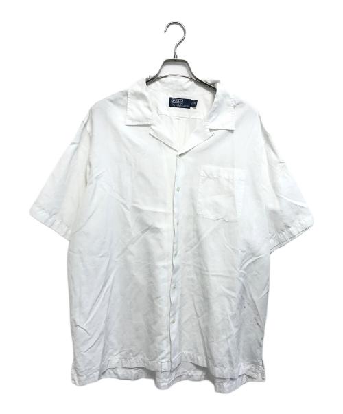 POLO RALPH LAUREN（ポロ・ラルフローレン）POLO RALPH LAUREN (ポロ・ラルフローレン) コットンリネンオープンカラーシャツ ホワイト サイズ:XXLの古着・服飾アイテム