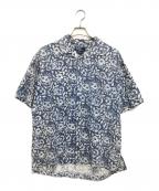 POLO RALPH LAURENポロ・ラルフローレン）の古着「CALDWELL総柄オープンカラーシャツ」｜ブルー