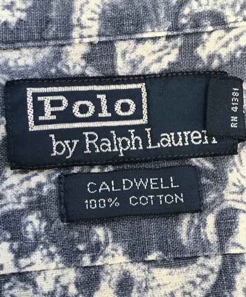 POLO RALPH LAUREN（ポロ・ラルフローレン）POLO RALPH LAUREN (ポロ・ラルフローレン) CALDWELL総柄オープンカラーシャツ ブルー サイズ:Lの古着・服飾アイテム