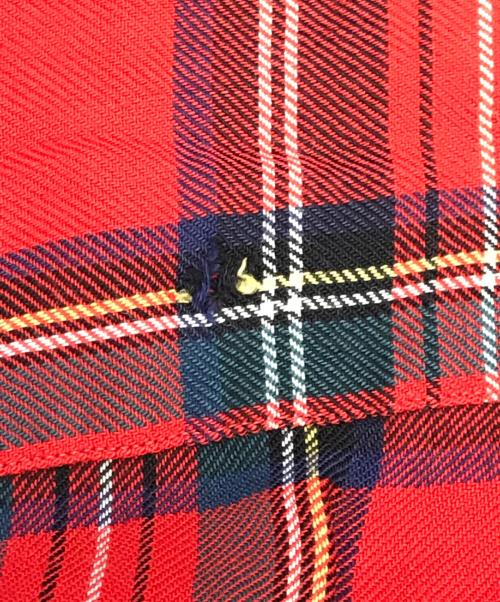Playboy by Miller（プレイボーイ バイ ミラー）Playboy by Miller (プレイボーイ バイ ミラー) レーヨンチェックシャツ レッド サイズ:14-14½の古着・服飾アイテム