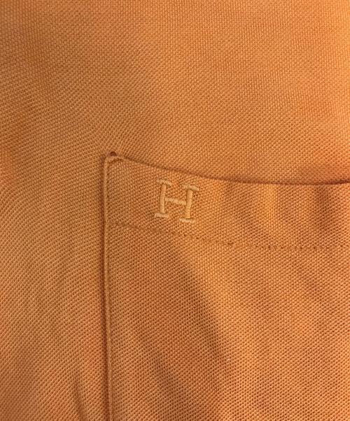 HERMES（エルメス）HERMES (エルメス) Hロゴポロシャツ オレンジ サイズ:Mの古着・服飾アイテム