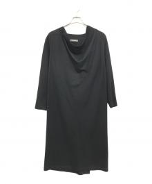 ISSEY MIYAKE（イッセイミヤケ）の古着「変形ウールワンピース」｜ブラック