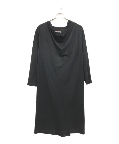 ISSEY MIYAKE（イッセイミヤケ）ISSEY MIYAKE (イッセイミヤケ) 変形ウールワンピース ブラック サイズ:9の古着・服飾アイテム