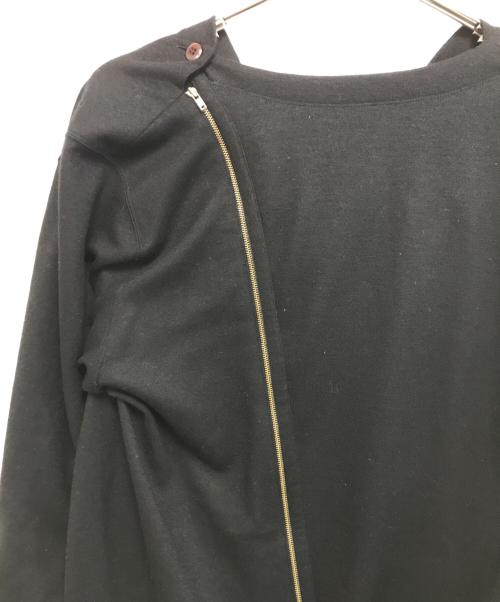 ISSEY MIYAKE（イッセイミヤケ）ISSEY MIYAKE (イッセイミヤケ) 変形ウールワンピース ブラック サイズ:9の古着・服飾アイテム