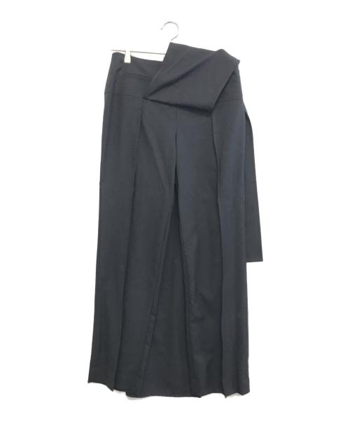 Jean Paul GAULTIER CLASSIQUE（ジャンポールゴルチエクラシック）Jean Paul GAULTIER CLASSIQUE (ジャンポールゴルチエクラシック) ワイドラップパンツ ブラック サイズ:48の古着・服飾アイテム