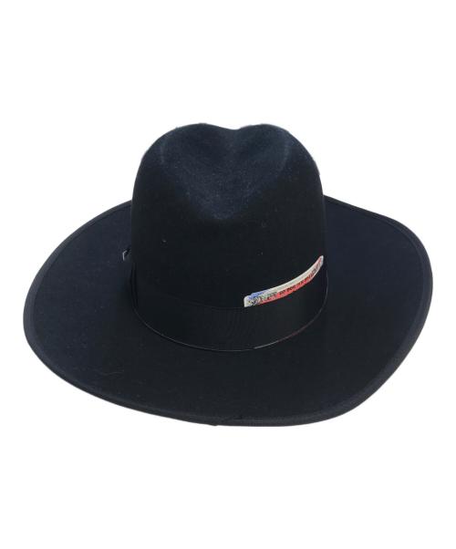 THE H.W.DOG&CO.（エイチダブリュードッグアンドコー）THE H.W.DOG&CO. (エイチダブリュードッグアンドコー) MR.BROTHERS CUT CLUB (ミスターブラザーズカットクラブ) ウールブリムハット ブラック サイズ:40の古着・服飾アイテム