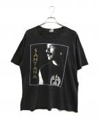 バンドTシャツバンドTシャツ）の古着「90sCARLOS SANTANA(カルロス サンタナ)バンドTシャツ」｜ブラック