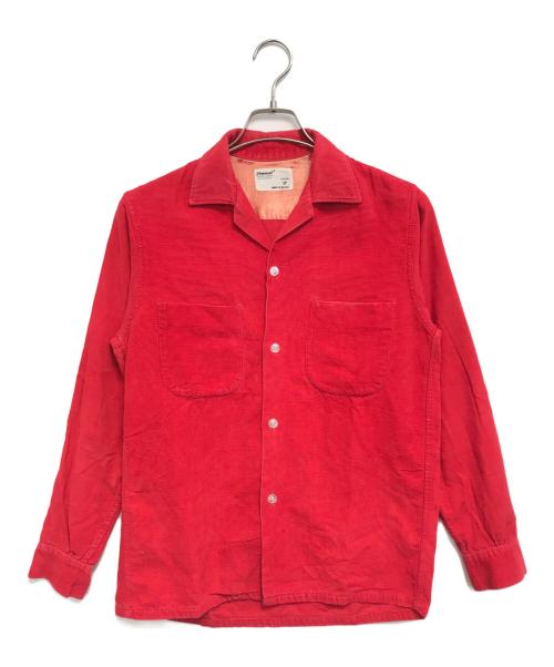 Truval（テュルーバル）Truval (テュルーバル) オープンカラーコーデュロイシャツ レッド サイズ:不明の古着・服飾アイテム