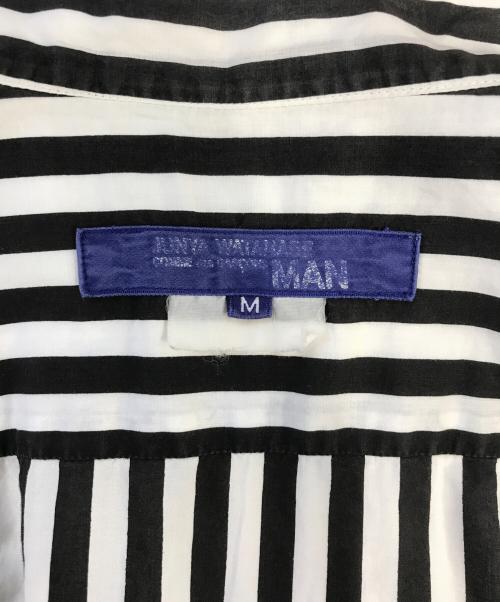COMME des GARCONS JUNYA WATANABE MAN（コム デ ギャルソン ジュンヤ ワタナベ マン）COMME des GARCONS JUNYA WATANABE MAN (コム デ ギャルソン ジュンヤ ワタナベ マン) ストライプシャツ ブラック サイズ:Mの古着・服飾アイテム