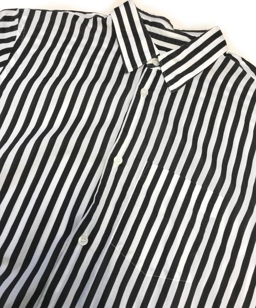 COMME des GARCONS JUNYA WATANABE MAN（コム デ ギャルソン ジュンヤ ワタナベ マン）COMME des GARCONS JUNYA WATANABE MAN (コム デ ギャルソン ジュンヤ ワタナベ マン) ストライプシャツ ブラック サイズ:Mの古着・服飾アイテム