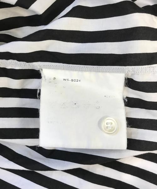 COMME des GARCONS JUNYA WATANABE MAN（コム デ ギャルソン ジュンヤ ワタナベ マン）COMME des GARCONS JUNYA WATANABE MAN (コム デ ギャルソン ジュンヤ ワタナベ マン) ストライプシャツ ブラック サイズ:Mの古着・服飾アイテム