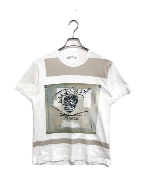 COMME des GARCONS SHIRT（コムデギャルソンシャツ）COMME des GARCONS SHIRT (コムデギャルソンシャツ) Jean Michel Basquiat (ジャンミシェルバスキア) アートプリントTシャツ ホワイト サイズ:Sの古着・服飾アイテム