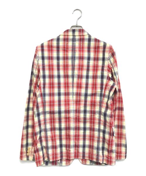 COMME des GARCONS HOMME（コムデギャルソン オム）COMME des GARCONS HOMME (コムデギャルソン オム) チェックテーラードジャケット レッド サイズ:Sの古着・服飾アイテム