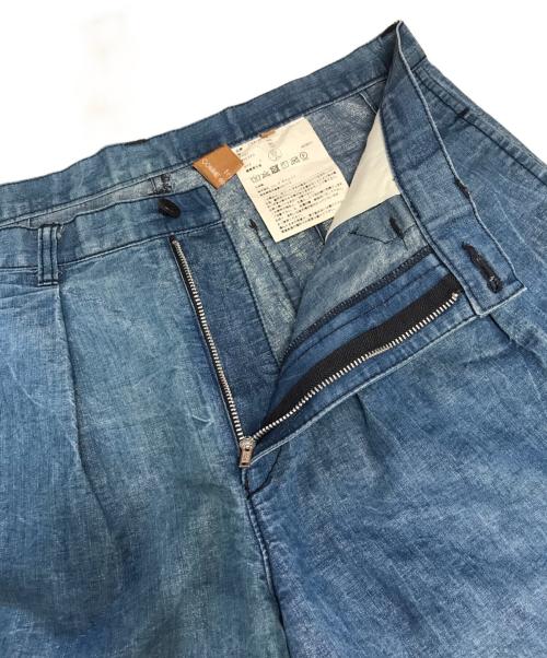 tricot COMME des GARCONS（トリココムデギャルソン）tricot COMME des GARCONS (トリココムデギャルソン) ラメコーティングデニムパンツ スカイブルー サイズ:Lの古着・服飾アイテム
