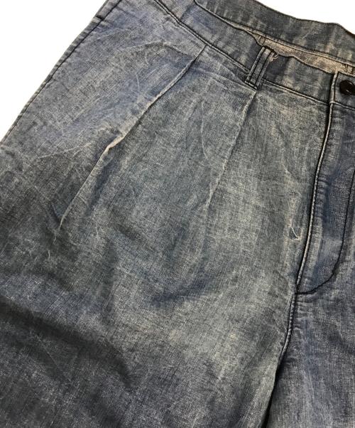 tricot COMME des GARCONS（トリココムデギャルソン）tricot COMME des GARCONS (トリココムデギャルソン) ラメコーティングデニムパンツ スカイブルー サイズ:Lの古着・服飾アイテム