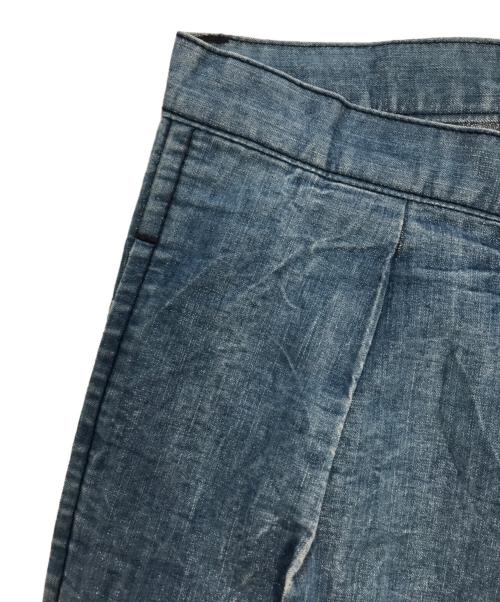 tricot COMME des GARCONS（トリココムデギャルソン）tricot COMME des GARCONS (トリココムデギャルソン) ラメコーティングデニムパンツ スカイブルー サイズ:Lの古着・服飾アイテム