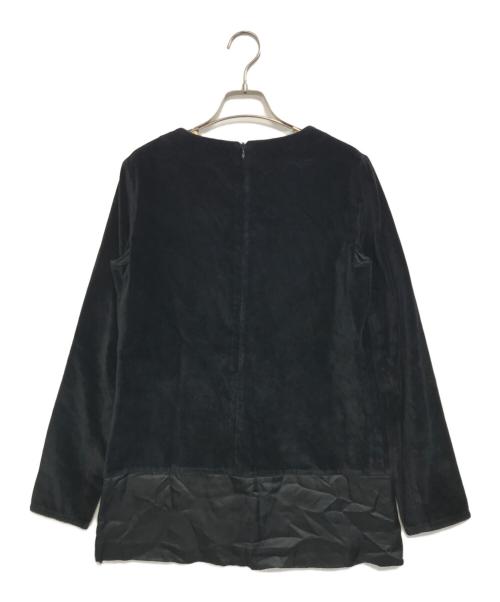 HELMUT LANG（ヘルムートラング）HELMUT LANG (ヘルムートラング) 90’s 切替ベロアカットソー ブラック サイズ:Mの古着・服飾アイテム