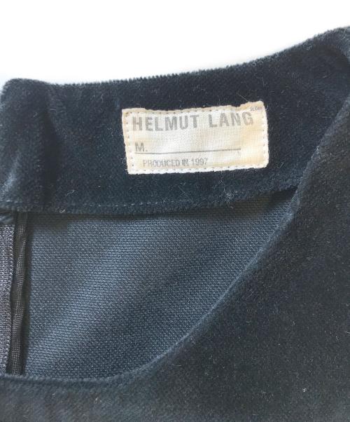 HELMUT LANG（ヘルムートラング）HELMUT LANG (ヘルムートラング) 90’s 切替ベロアカットソー ブラック サイズ:Mの古着・服飾アイテム
