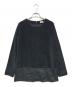HELMUT LANG（ヘルムートラング）の古着「90’s 切替ベロアカットソー」｜ブラック