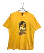 キャラクターTシャツキャラクターTシャツ）の古着「MICKEY UNLIMITED(ミッキーアンリミテッド)プリントTシャツ」｜イエロー