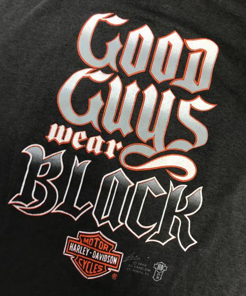 モーターサイクルTシャツ（モーターサイクルTシャツ）モーターサイクルTシャツ (モーターサイクルTシャツ) 80s HARLEY-DAVIDSON(ハーレー・ダビットソン) モーターサイクルTシャツ ブラック サイズ:Mの古着・服飾アイテム