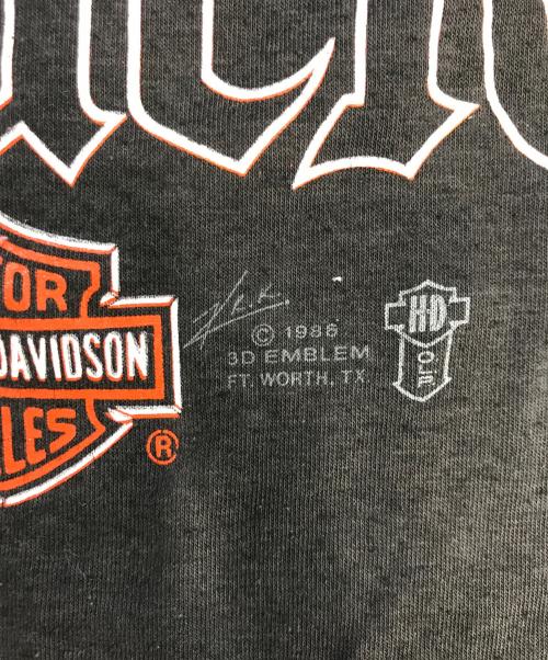 モーターサイクルTシャツ（モーターサイクルTシャツ）モーターサイクルTシャツ (モーターサイクルTシャツ) 80s HARLEY-DAVIDSON(ハーレー・ダビットソン) モーターサイクルTシャツ ブラック サイズ:Mの古着・服飾アイテム