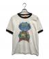 キャラクターTシャツ（キャラクターTシャツ）の古着「スポンジボブ×メタリカ リンガーTシャツ」｜ホワイト