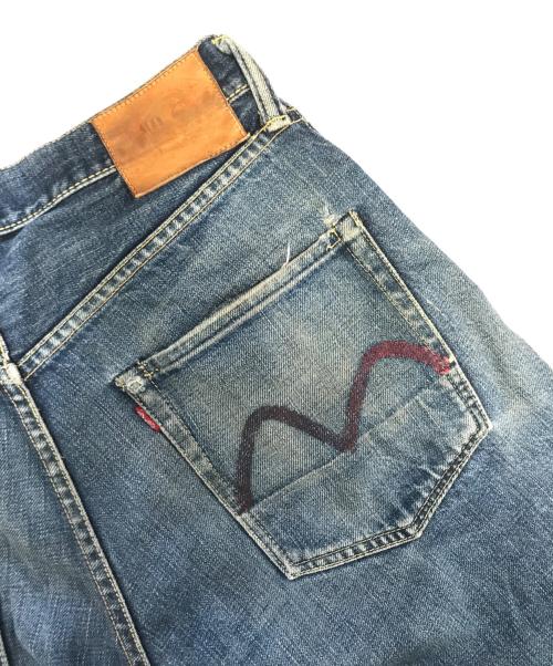 EVISU（エヴィス）EVISU (エヴィス) カモメペイントデニムパンツ インディゴ サイズ:31×35の古着・服飾アイテム