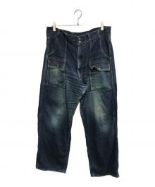 EVISU（エヴィス）の古着「カモメペイントブッシュデニムパンツ」｜インディゴ