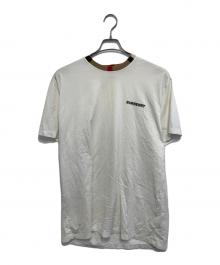 BURBERRY LONDON（バーバリーロンドン）の古着「ネックトリム ノバチェック ロゴTシャツ」｜ホワイト