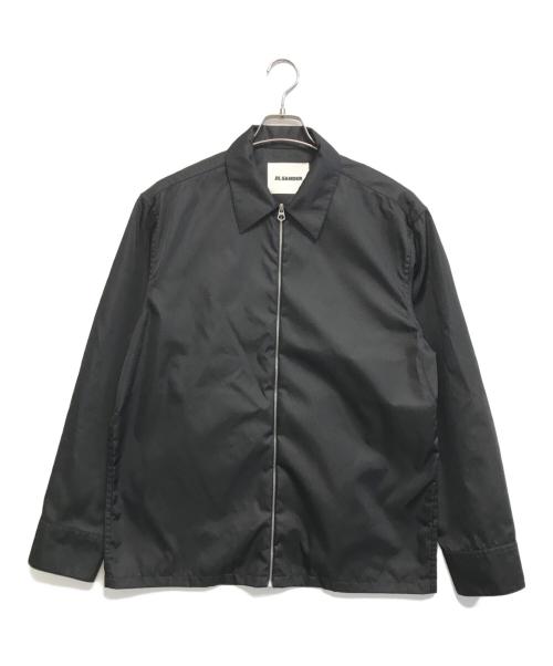 JIL SANDER（ジルサンダー）JIL SANDER (ジルサンダー) Nylon Zip Through Overshirt ブラック サイズ:46の古着・服飾アイテム