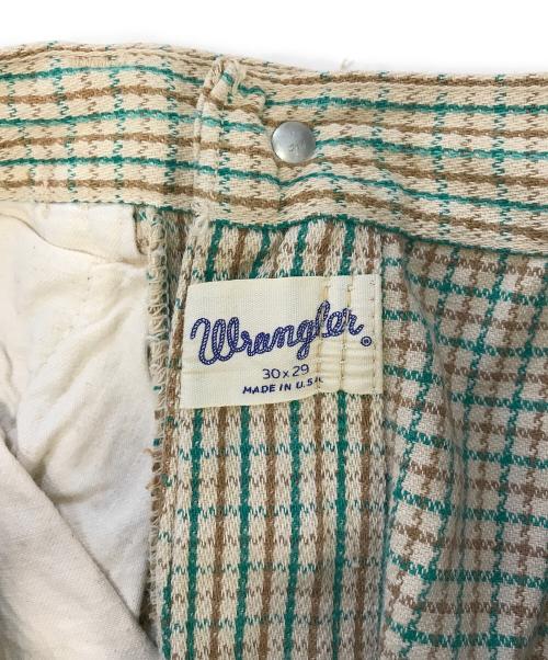 Wrangler（ラングラー）Wrangler (ラングラー) チェックパンツ グリーン×ブラウン サイズ:30×29の古着・服飾アイテム