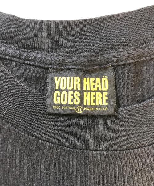 YOUR HEAD GOES HERE（ユア ヘッド ゴーズ ヒアー）YOUR HEAD GOES HERE (ユア ヘッド ゴーズ ヒアー) プリントTシャツ ブラック サイズ:XLの古着・服飾アイテム