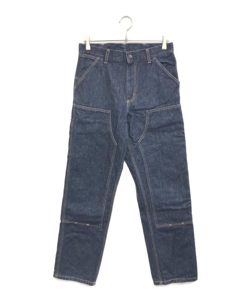 Carhartt WIP（カーハート ワーク イン プログレス）Carhartt WIP (カーハート ワーク イン プログレス) ダブルニーデニムパンツ インディゴ サイズ:28×32の古着・服飾アイテム
