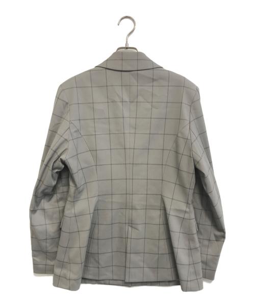 THE TOE（ザ・トゥー）THE TOE (ザ・トゥー) チェックテーラードジャケット グレー サイズ:Mの古着・服飾アイテム