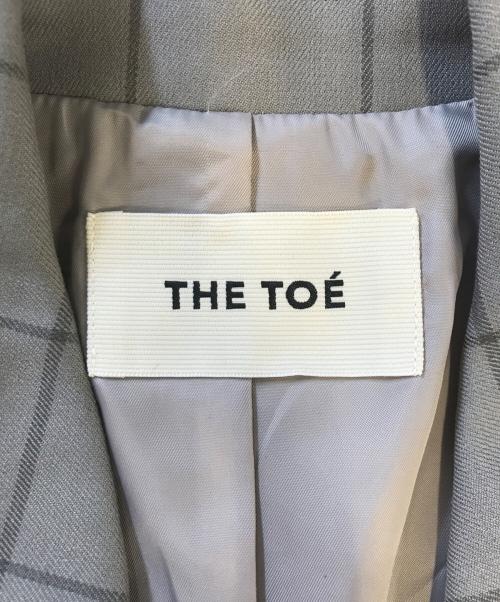 THE TOE（ザ・トゥー）THE TOE (ザ・トゥー) チェックテーラードジャケット グレー サイズ:Mの古着・服飾アイテム