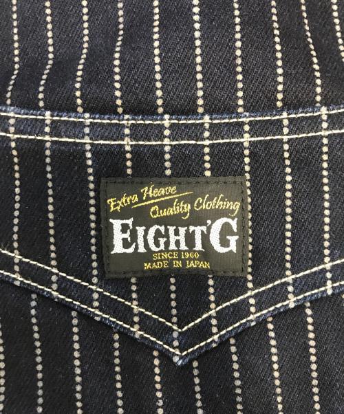EIGHT G（エイトジー）EIGHT G (エイトジー) ストライプペインターパンツ ネイビー サイズ:W31 L34の古着・服飾アイテム