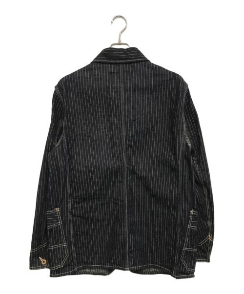 EIGHT G（エイトジー）EIGHT G (エイトジー) ストライプカバーオール ネイビー サイズ:40の古着・服飾アイテム