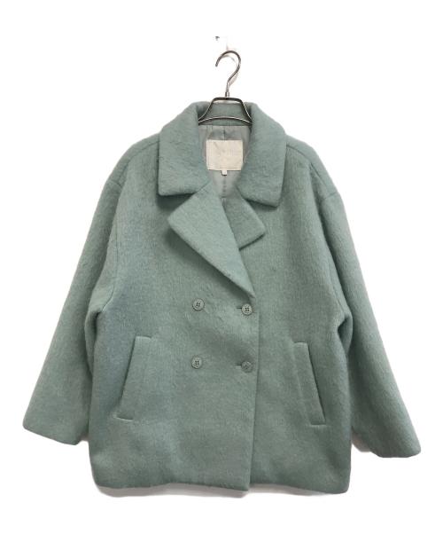 To b. by agnes b.（トゥービー バイ アニエスベー）To b. by agnes b. (トゥービー バイ アニエスベー) シャギーピーコート ミント サイズ:SIZE 38の古着・服飾アイテム