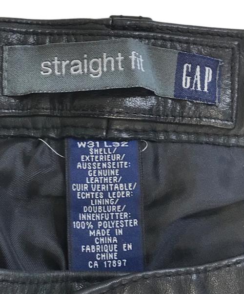 GAP（ギャップ）GAP (ギャップ) レザーパンツ ブラック サイズ:W31 L32の古着・服飾アイテム