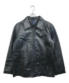 中古・古着通販】GAP (ギャップ) レザージャケット ブラック サイズ:M
