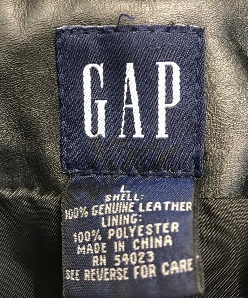 GAP（ギャップ）GAP (ギャップ) レザージャケット ブラック サイズ:Lの古着・服飾アイテム