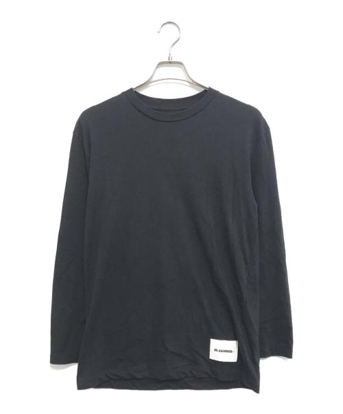 JIL SANDER+（ジルサンダープラス）JIL SANDER+ (ジルサンダープラス) ロゴラベルカットソー ブラック サイズ:Sの古着・服飾アイテム
