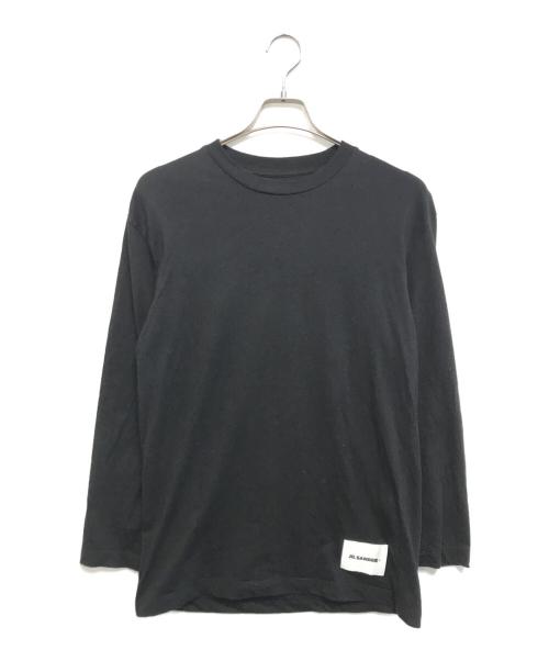 JIL SANDER+（ジルサンダープラス）JIL SANDER+ (ジルサンダープラス) ロゴラベルカットソー ブラック サイズ:Sの古着・服飾アイテム