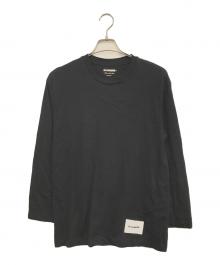 JIL SANDER+（ジルサンダープラス）の古着「ロゴラベルカットソー」｜ブラック