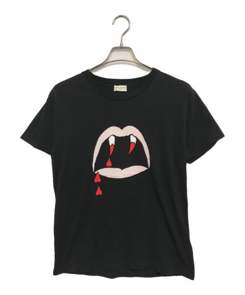 Saint Laurent Paris（サンローランパリ）Saint Laurent Paris (サンローランパリ) ブラッドラスタ-プリントTシャツ ブラック サイズ:Sの古着・服飾アイテム