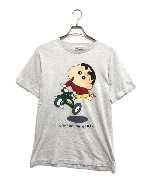アニメーションTシャツ（アニメーションTシャツ）アニメーションTシャツ (アニメーションTシャツ) 90sクレヨンしんちゃんオフィシャルTシャツ グレー サイズ:Mの古着・服飾アイテム