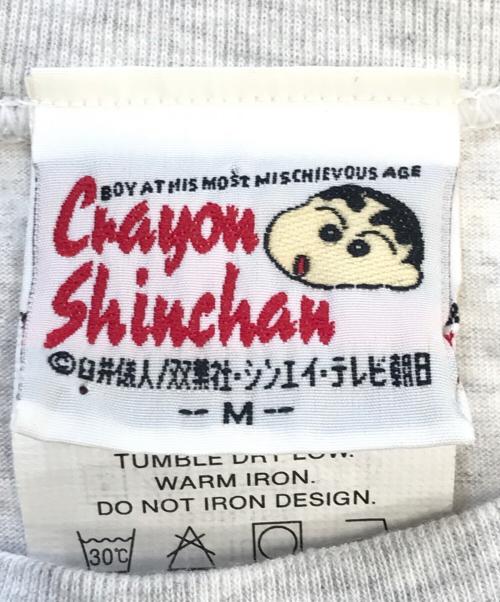 アニメーションTシャツ（アニメーションTシャツ）アニメーションTシャツ (アニメーションTシャツ) 90sクレヨンしんちゃんオフィシャルTシャツ グレー サイズ:Mの古着・服飾アイテム